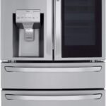 LG - 22.5 Cu. Ft. 4-Door French Door-in-Door Counter-Depth Smart Refrigerator with Craft Ice - Stainless Steel