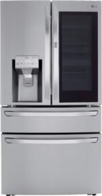 LG 22.5 Cu. Ft. 4-Door French Door-in-Door Counter-Depth Smart Refrigerator Craft Ice Stainless Steel from Kings Outlet