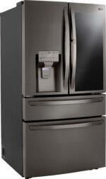 LG 22.5 Cu. Ft. 4-Door French Door-in-Door Counter-Depth Smart Refrigerator Craft Ice Black Stainless from Kings Outlet