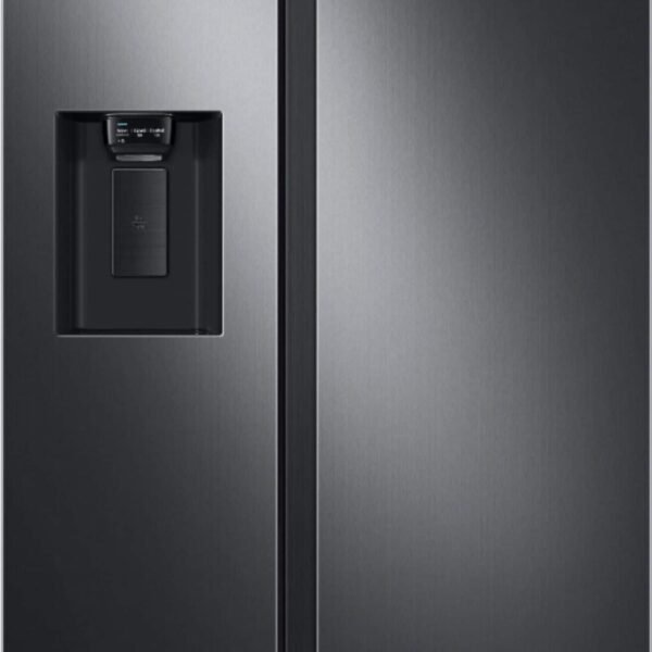 Samsung 27.4 cu. ft. Side-by-Side Refrigerator Large Capacity Black Stainless Steel from Kings Outlet