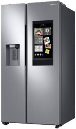 Samsung - 26.7 cu. ft. Side-by-Side Smart Refrigerator with 21.5" Touch-Screen Family Hub - Stainless Steel - Image 6
