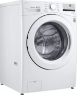 LG - 4.5 Cu. Ft. High Efficiency Stackable Front Load Washer with 6Motion Technology - White - Image 3