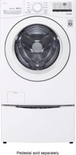 LG - 4.5 Cu. Ft. High Efficiency Stackable Front Load Washer with 6Motion Technology - White - Image 7