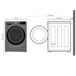 LG - 2.4 Cu. Ft. High-Efficiency Smart Front Load Washer and Electric Dryer Combo with Steam and Sensor Dry - Graphite Steel - Image 3