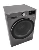 LG - 2.4 Cu. Ft. High-Efficiency Smart Front Load Washer and Electric Dryer Combo with Steam and Sensor Dry - Graphite Steel - Image 6