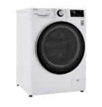 LG - 2.4 Cu. Ft. High-Efficiency Smart Front Load Washer and Electric Dryer Combo with Steam and Sensor Dry - White - Image 2