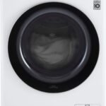 LG - 2.4 Cu. Ft. High-Efficiency Stackable Smart Front Load Washer with Steam and Built-In Intelligence - White