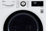 LG - 2.4 Cu. Ft. High-Efficiency Stackable Smart Front Load Washer with Steam and Built-In Intelligence - White - Image 6