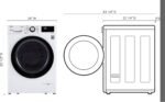 LG - 2.4 Cu. Ft. High-Efficiency Stackable Smart Front Load Washer with Steam and Built-In Intelligence - White - Image 4