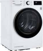 LG - 4.2 Cu. Ft. Stackable Smart Electric Dryer with Dual Inverter HeatPump - White - Image 2