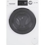 GE - 2.4 Cu. Ft. High-Efficiency Front Load Washer and Electric Condenser Dryer Combo with Steam and Sanitize - White