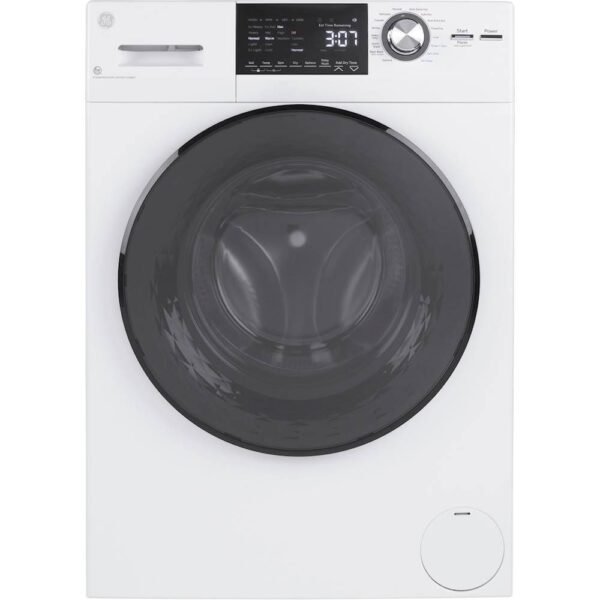 GE 2.4 Cu. Ft. High-Efficiency Front Load Washer Electric Condenser Dryer Combo Steam Sanitize from Kings Outlet