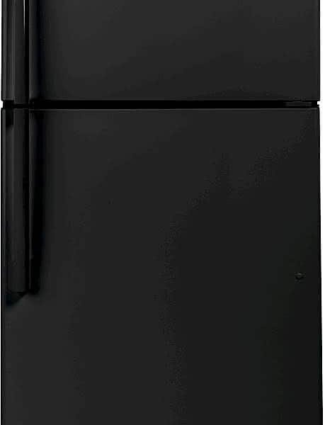 GE 21.9 Cu. Ft. Top-Freezer Refrigerator Garage Ready Performance Black from Kings Outlet