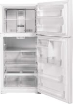 GE - 21.9 Cu. Ft. Top-Freezer Refrigerator with Garage Ready Performance - White - Image 5