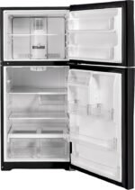 GE - 21.9 Cu. Ft. Top-Freezer Refrigerator with Garage Ready Performance from 38-110 Degrees Fahrenheit - Black Slate - Image 5