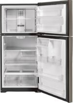 GE - 21.9 Cu. Ft. Top-Freezer Refrigerator with Garage Ready Performance - Slate - Image 5