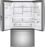 GE Profile - 23.1 Cu. Ft. French Door Counter-Depth Refrigerator with Internal Water Dispenser - Stainless Steel - Image 4