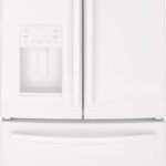 GE - 25.6 Cu. Ft. French Door Refrigerator with Space-Saving Ice Maker - High Gloss White