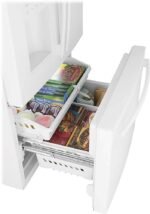 GE - 25.6 Cu. Ft. French Door Refrigerator with Space-Saving Ice Maker - High Gloss White - Image 7