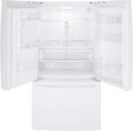 GE - 25.6 Cu. Ft. French Door Refrigerator with Space-Saving Ice Maker - High Gloss White - Image 5