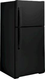 GE - 19.2 Cu. Ft. Top-Freezer Refrigerator with Garage Ready Performance - Black - Image 3