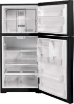 GE - 19.2 Cu. Ft. Top-Freezer Refrigerator with Garage Ready Performance - Black - Image 5