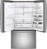 GE Profile - 22.1 Cu. Ft. French Door Counter-Depth Refrigerator with Hands-Free AutoFill - Stainless Steel - Image 4