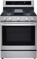 LG - 5.8 Cu. Ft. Smart Freestanding Gas True Convection Range with EasyClean and InstaView - Stainless Steel - Image 7