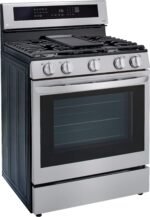 LG - 5.8 Cu. Ft. Smart Freestanding Gas True Convection Range with EasyClean and InstaView - Stainless Steel - Image 5