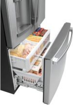 GE - 22.1 Cu. Ft. French Door Counter-Depth Refrigerator with Space Saving Ice Maker - Stainless Steel - Image 6