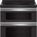GE 6.6 Cu. Ft. Freestanding Double Oven Electric Convection Range Self-Steam Cleaning No-Preheat Air from Kings Outlet