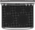 GE - 6.6 Cu. Ft. Freestanding Double Oven Electric Convection Range with Self-Steam Cleaning and No-Preheat Air Fry - Stainless Steel - Image 4