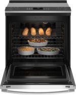 GE Profile - 30" Smart Slide-In Electric Convection Fingerprint Resistant Range - Stainless Steel - Image 4