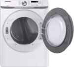 Samsung - 7.5 Cu. Ft. Stackable Electric Dryer with Sensor Dry - White - Image 5