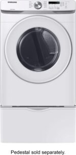 Samsung - 7.5 Cu. Ft. Stackable Gas Dryer with Sensor Dry - White - Image 6