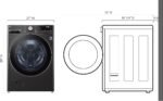 LG - 4.5 Cu. Ft. High-Efficiency Stackable Smart Front Load Washer with Steam and Built-In Intelligence - Black Steel - Image 2