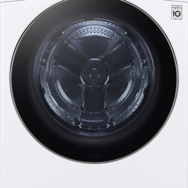 LG 4.5 Cu. Ft. High-Efficiency Stackable Smart Front Load Washer Steam Built-In Intelligence White from Kings Outlet