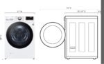 LG 4.5 Cu. Ft. High-Efficiency Stackable Smart Front Load Washer Steam Built-In Intelligence White from Kings Outlet