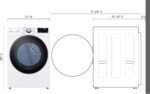 LG 7.4 Cu. Ft. Stackable Smart Gas Dryer Steam Built-In Intelligence White from Kings Outlet