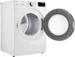 LG 7.4 Cu. Ft. Stackable Smart Gas Dryer Steam Built-In Intelligence White from Kings Outlet