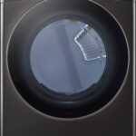 LG - 7.4 Cu. Ft. Stackable Smart Electric Dryer with Steam and Built-In Intelligence - Black Steel
