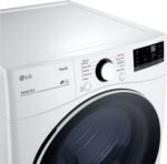LG - 7.4 Cu. Ft. Stackable Smart Electric Dryer with Built-In Intelligence - White - Image 4