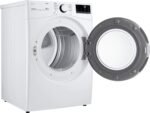 LG - 7.4 Cu. Ft. Stackable Smart Electric Dryer with Built-In Intelligence - White - Image 5