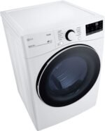 LG - 7.4 Cu. Ft. Stackable Smart Electric Dryer with Built-In Intelligence - White - Image 6