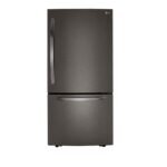 LG - 25.5 Cu. Ft. Bottom-Freezer Refrigerator with Ice Maker - Black Stainless Steel
