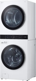 LG 4.5 Cu. Ft. HE Smart Front Load Washer 7.4 Cu. Ft. Electric Dryer from Kings Outlet