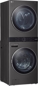 LG 4.5 Cu. Ft. HE Smart Front Load Washer 7.4 Cu. Ft. Electric Dryer from Kings Outlet