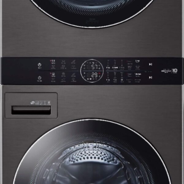 LG 4.5 Cu. Ft. HE Smart Front Load Washer 7.4 Cu. Ft. Electric Dryer from Kings Outlet