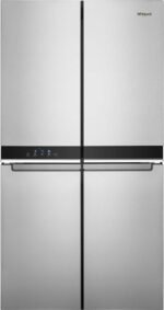 Whirlpool - 19.4 Cu. Ft. 4-Door French Door Counter-Depth Refrigerator with Flexible Organization Spaces - Stainless Steel