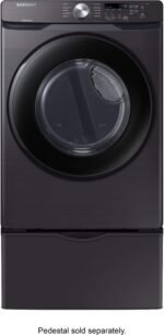 Samsung - 7.5 Cu. Ft. Stackable Electric Dryer with Sensor Dry - Black Stainless Steel - Image 5